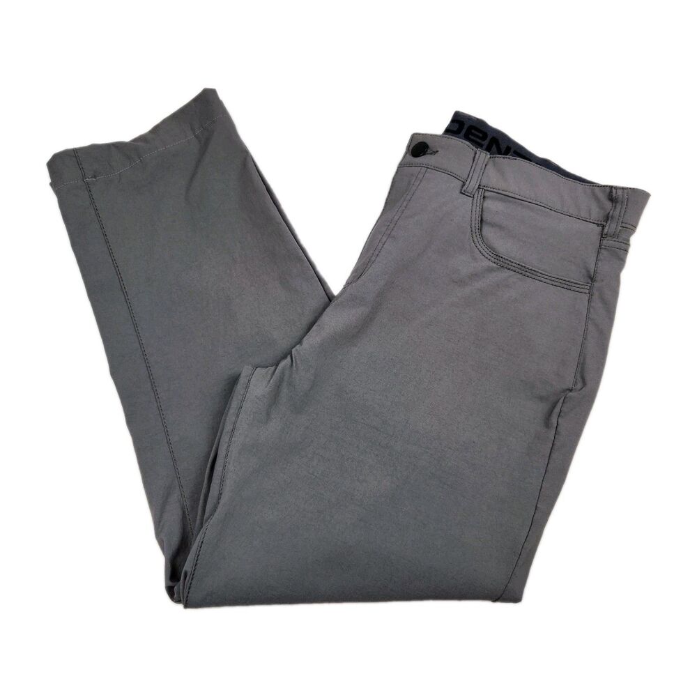 Denali Technical Travel Pants Charcoal Sky Mens 34x28 Lightweight Breathable
